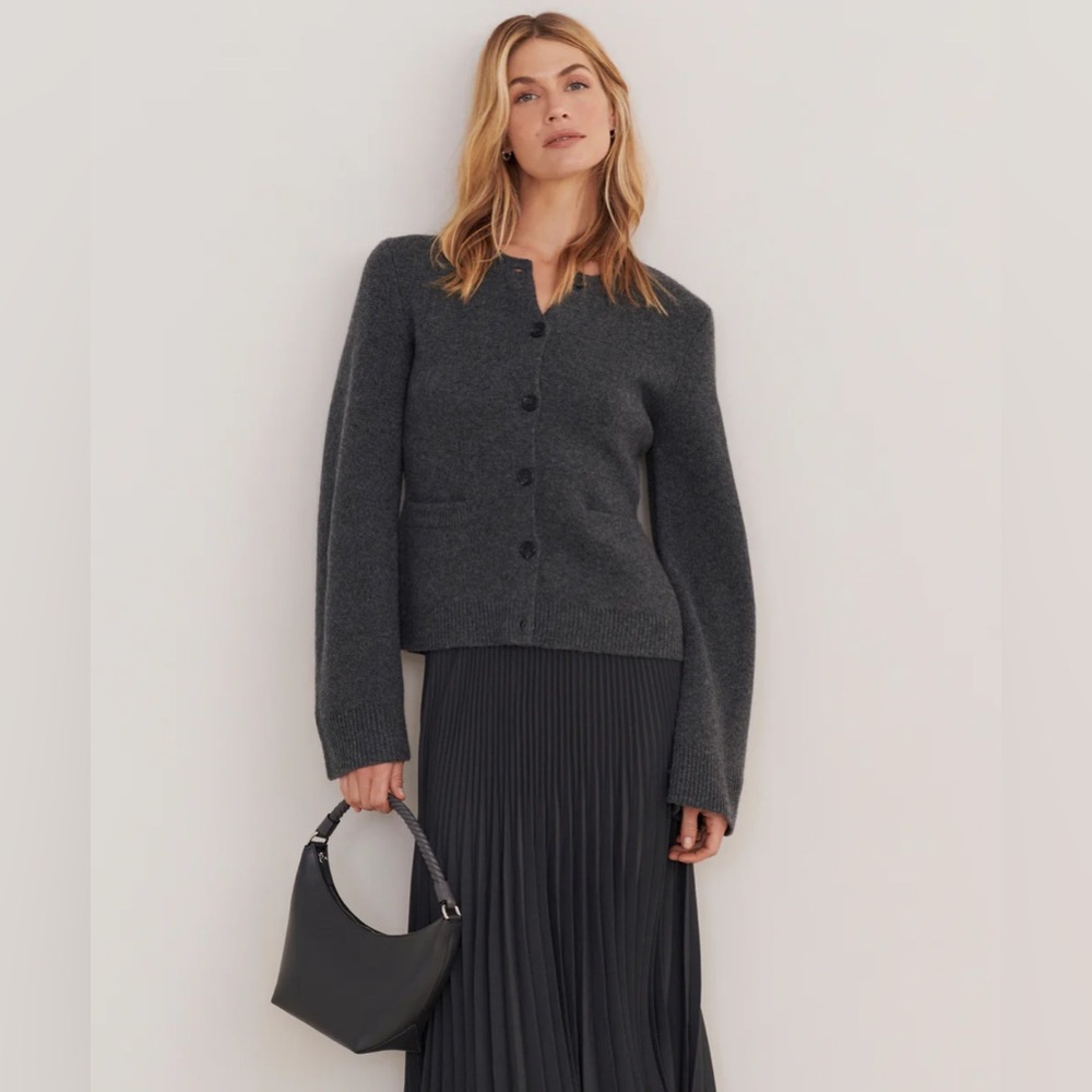 NWT Jenni Kayne Cooper Cardigan Dark Grey Size Medium New